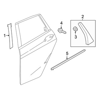 Honda OE - Rear Door - Exterior Trim