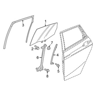 Honda OE - Rear Door - Glass & Hardware