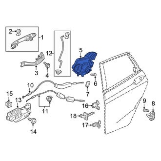 Honda OE - Rear Left Door Latch Assembly