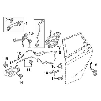 Honda OE - Rear Door - Lock & Hardware