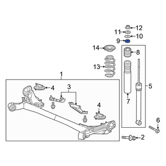 Honda OE - Suspension Shock Absorber Mount Insulator