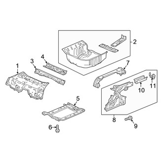 Honda OE - Rear Body & Floor - Floor & Rails
