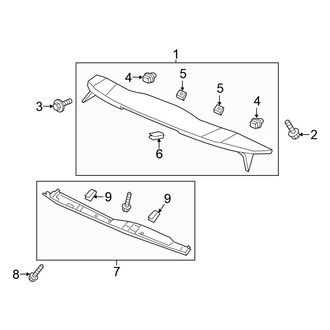 Honda OE - Lift Gate - Spoiler