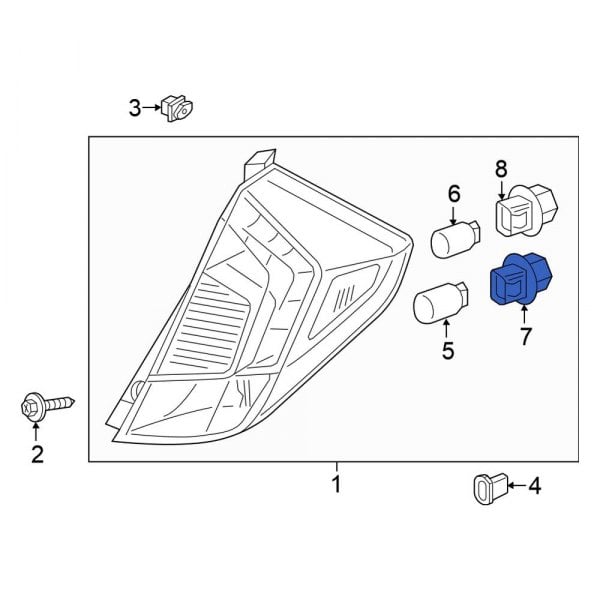 Honda OE 33303TP6A01 Rear Tail Light Socket