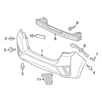 Honda OE - Rear Bumper - Bumper & Components