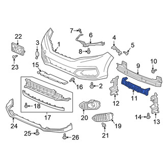 Honda OE - Front Bumper Impact Absorber