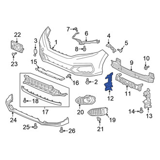 Honda OE - Front Right Radiator Support Baffle
