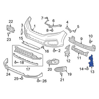 Honda OE - Front Left Radiator Support Baffle