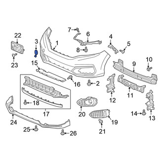 Honda OE - Front Right Tow Eye Cap