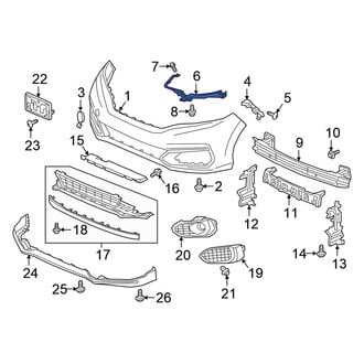 Honda OE - Front Left Bumper Cover Support Rail