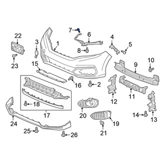 Honda OE - Rear Bumper Cover Support Rail Bolt