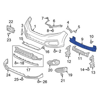 Honda OE - Front Bumper Impact Bar