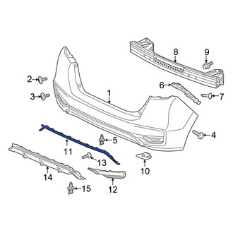 Honda OE - Rear Center Bumper Trim