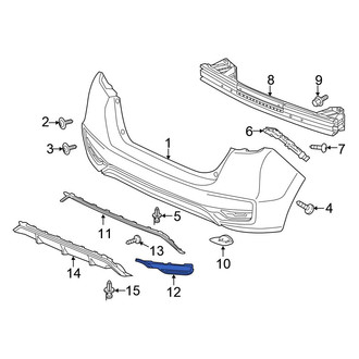 Honda OE - Rear Left Bumper Trim