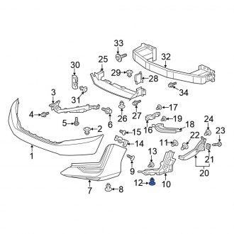 Honda OE - Upper Fender Filler Panel Clip