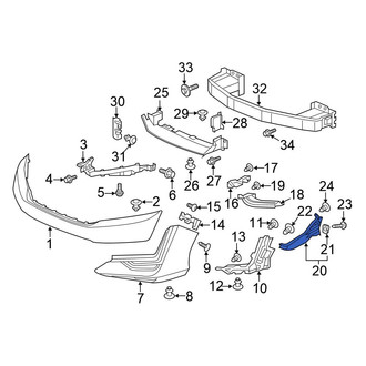 Honda OE - Front Right Radiator Support Air Duct