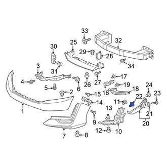 Honda OE - Radiator Support Air Duct Screw