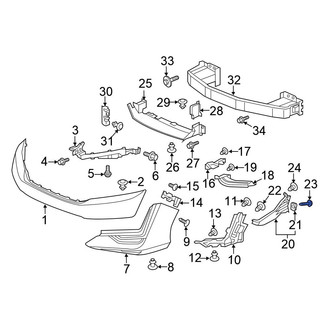 Honda OE - Radiator Support Air Duct Screw