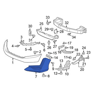 Honda OE - Front Right Bumper Corner Cover