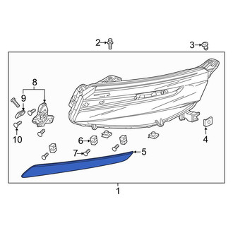 Honda OE - Front Left Headlight Bezel