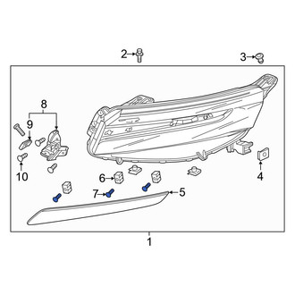 Honda OE - Headlight Mounting Screw