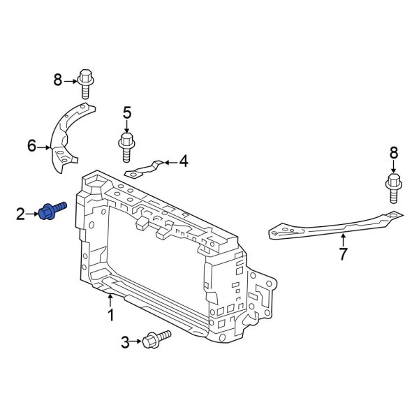 Radiator Support Panel Bolt