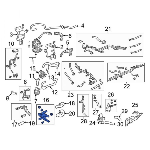 Honda OE 79731TRWA01 HVAC Heater Hose Connector
