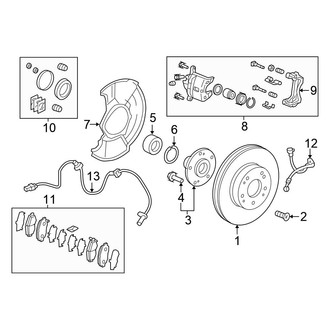 Honda OE - Front Suspension - Brake Components (Plug-In Hybrid / Plug-In Hybrid Touring)