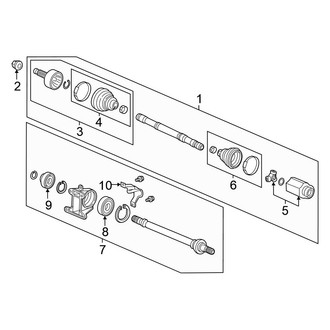 Honda OE - Front Suspension - Drive Axles