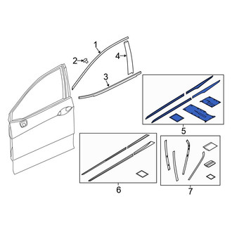 Honda OE - Front Upper Door Molding