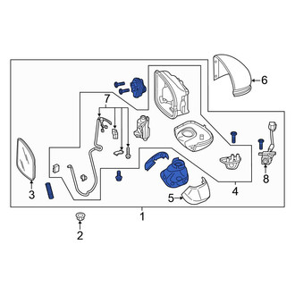 Honda OE - Front Right Door Mirror