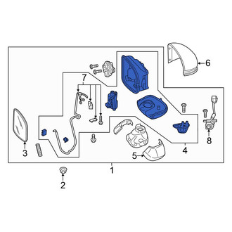Honda OE - Front Left Door Mirror Housing