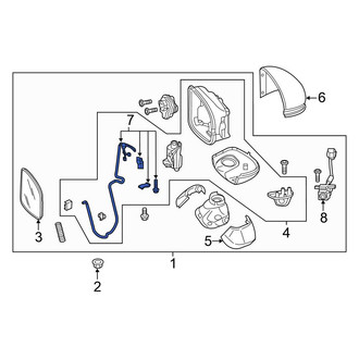 Honda OE - Front Right Door Mirror Wiring Harness
