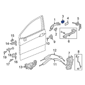 Honda OE - Front Left Exterior Door Handle Cover