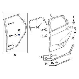 Honda OE - Door Seal Clip