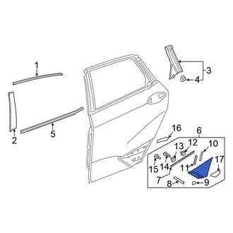 Honda OE - Front Upper Door Molding