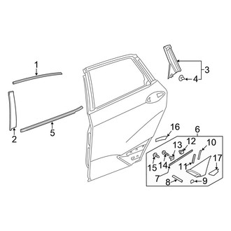 Honda OE - Rear Door - Exterior Trim (PLUG-IN HYBRID EV-GAS (PHEV))