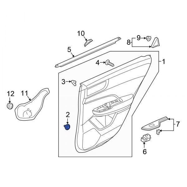 Door Interior Trim Panel Retainer