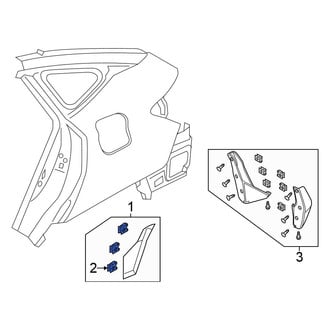 Honda OE - Rear Wheel Arch Molding Clip