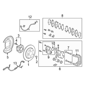 Honda OE - Rear Suspension - Brake Components (Plug-In Hybrid / Plug-In Hybrid Touring)