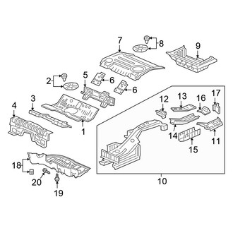 Honda OE - Rear Body & Floor - Floor & Rails (PLUG-IN HYBRID EV-GAS (PHEV))