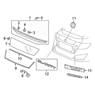 Honda OE - Trunk Lid - Exterior Trim (PLUG-IN HYBRID EV-GAS (PHEV))