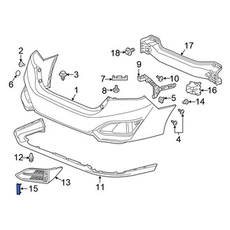 Honda OE - Rear Left Reflector Panel