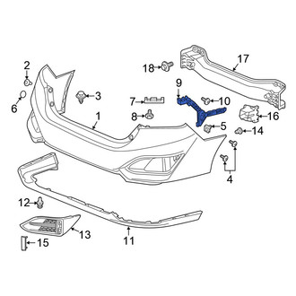Honda OE - Rear Left Bumper Guide