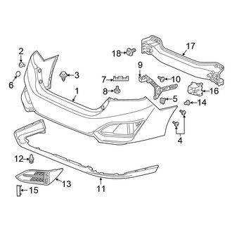 Honda OE - Rear Bumper - Bumper & Components (PLUG-IN HYBRID EV-GAS (PHEV))