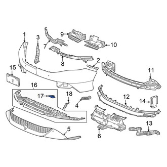 Honda OE - Radiator Support Splash Shield Cap