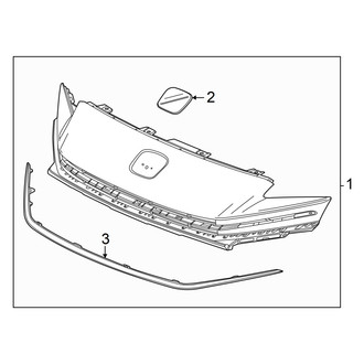 Honda OE - Front Bumper & Grille - Grille & Components