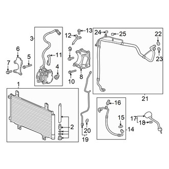 Honda OE - Air Conditioner & Heater - Condenser, Compressor & Lines