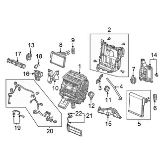 Honda OE - Air Conditioner & Heater - Evaporator & Heater Components