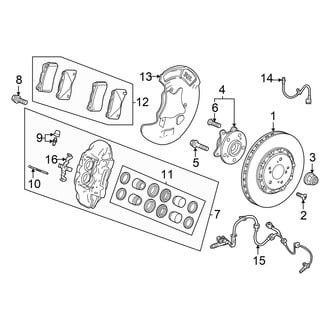 Honda OE - Front Suspension - Brake Components